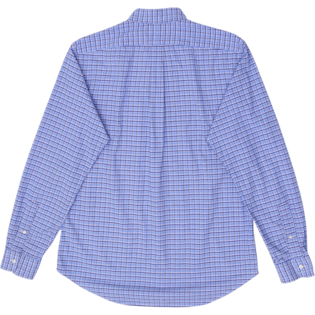 Mens Ralph Lauren Slim Fit Oxford Shirt Blue Gingham Size L