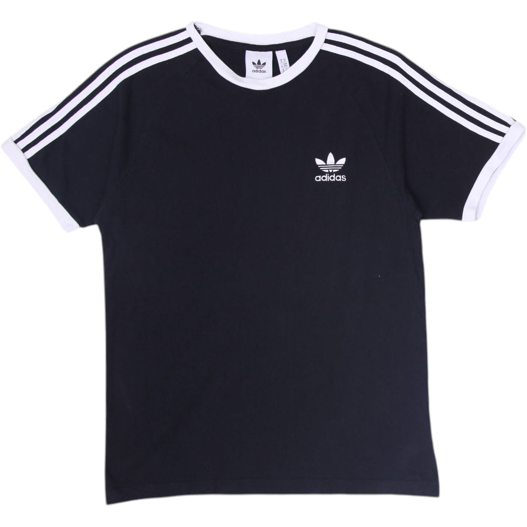 Mens Adidas Trefoil T-Shirt Black Crewneck Short Sleeve Cotton Size M