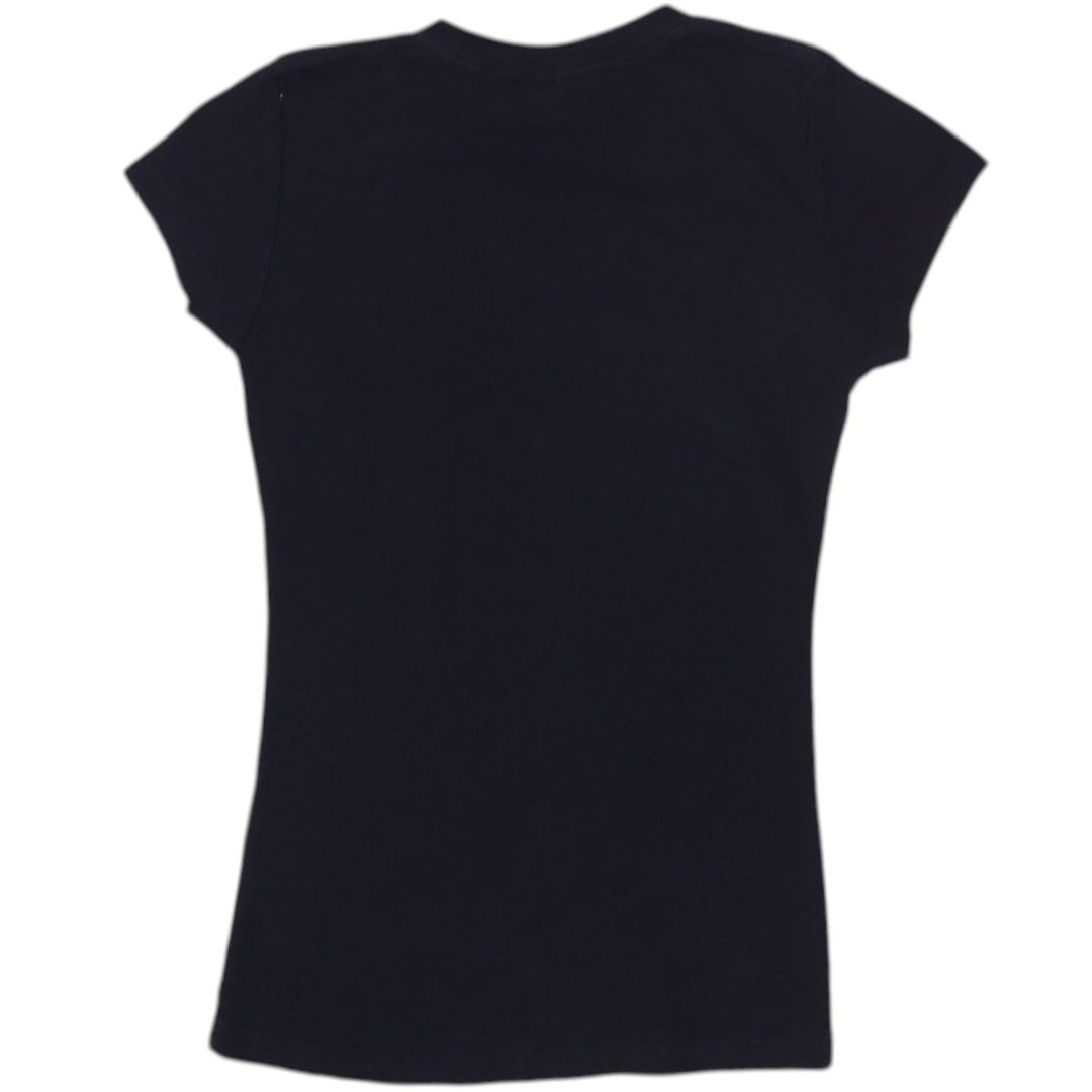Y2K Ladies Lacoste Graphic Logo Cotton Crew Neck Tee Size S | Migration_Y2K Tops - Side View | Fashion Rerun