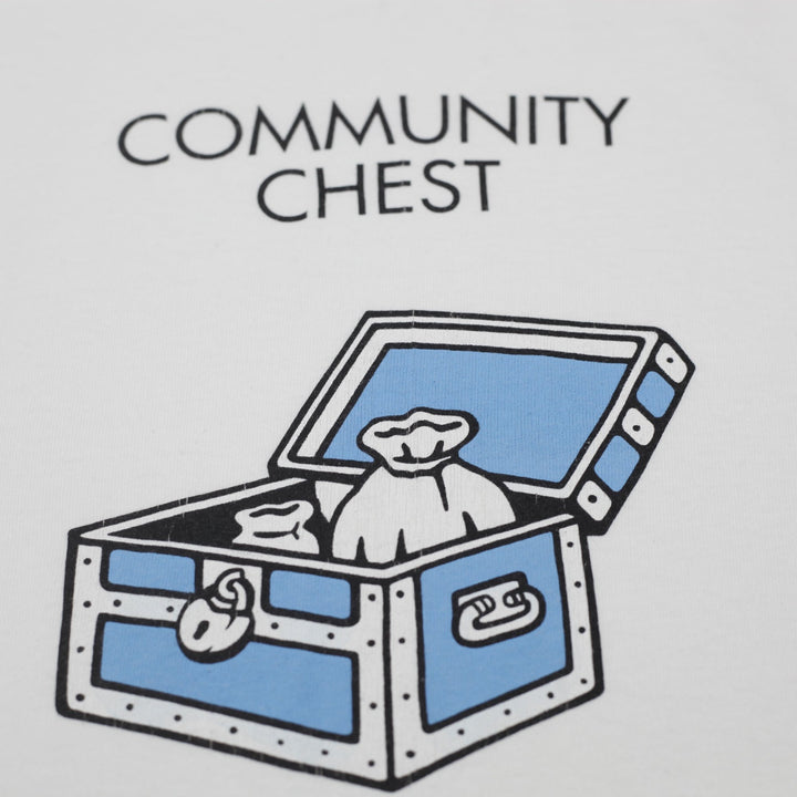 Vintage 1996 Monopoly Community Chest T-Shirt Stanley Desantis Single Stitch L