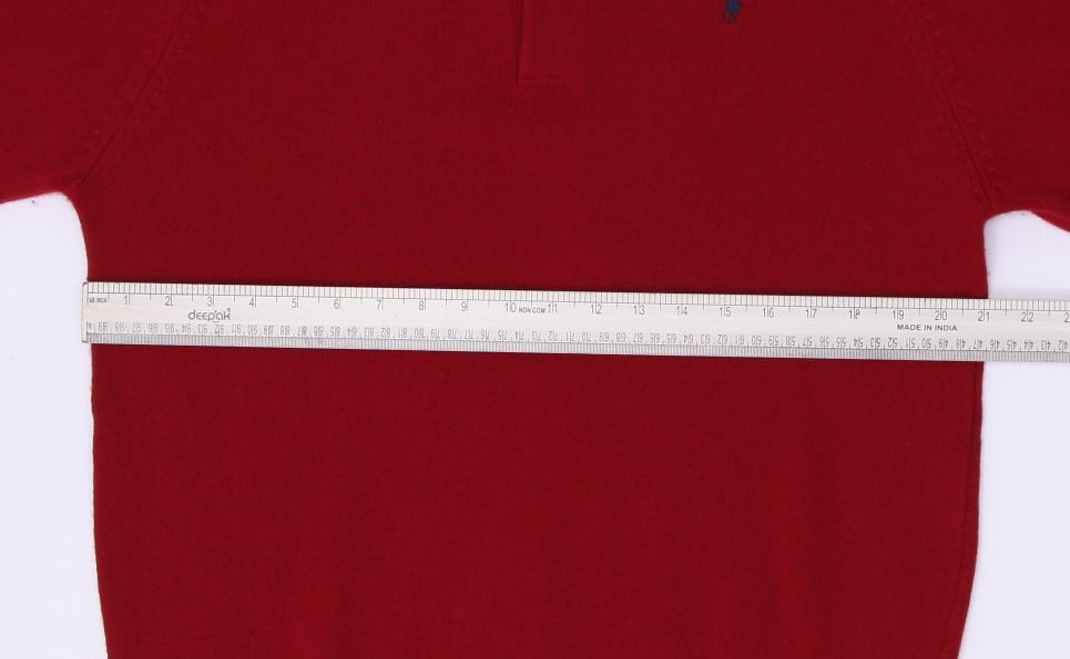 Vintage Mens Polo By Ralph Lauren Sweater Red Lambswool Knitwear Size M | Migration_Jumper & Knitwear RL Coll | Fashion Rerun