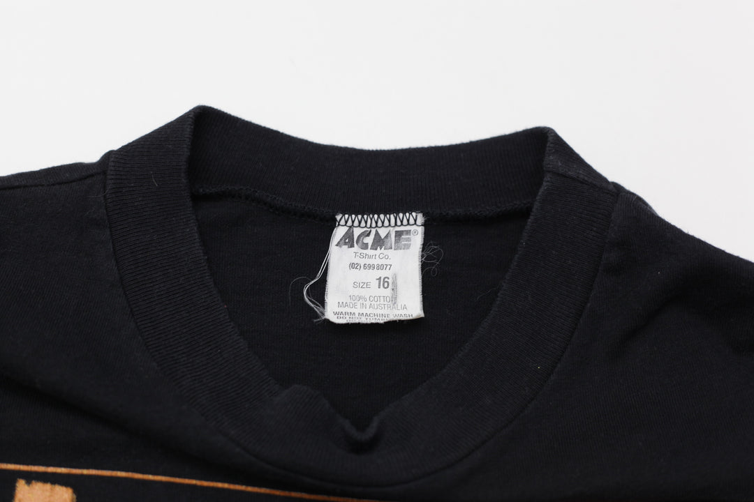 1988 Vintage U2 Band Rattle & Hum T-Shirt Single Stitch Black Acme Youth