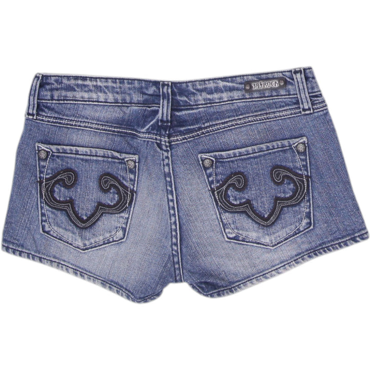 Y2K Ladies ReRock Distressed Low-Rise Denim Shorts Size 26