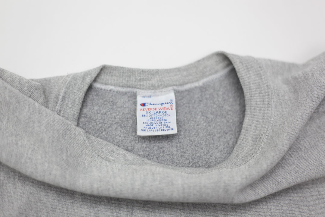 Vintage Champion Logo Reverse Weave Gray Sweatshirt