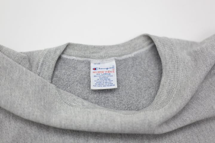 Vintage Champion Logo Reverse Weave Gray Sweatshirt