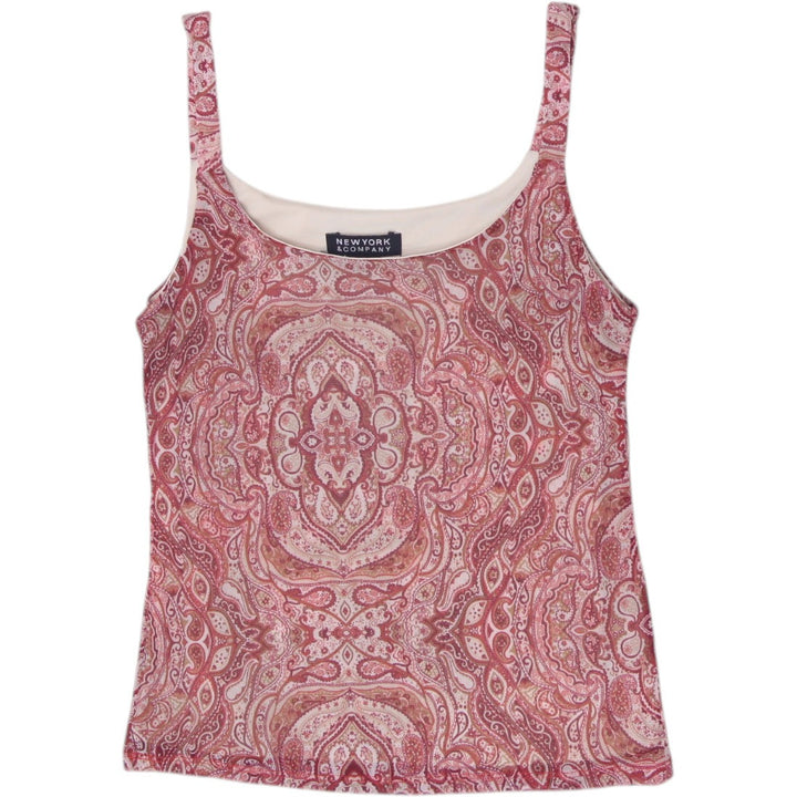 Y2K Ladies New York & Company Paisley Pattern Top Size S