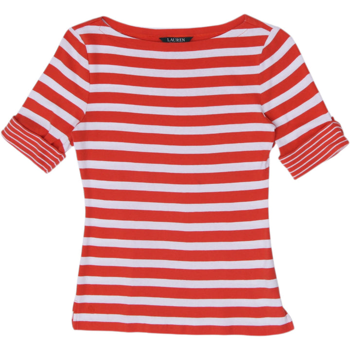 Ladies Ralph Lauren Striped Short Sleeve Top Size M