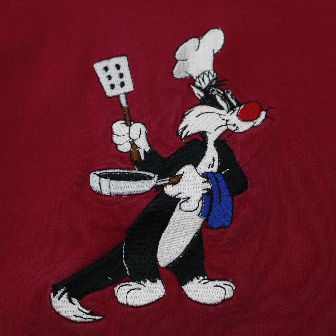 Vintage 1995 Looney Tunes Embroidered Graphic T-Shirt Size L | Migration_T-Shirts - Detail View | Fashion Rerun