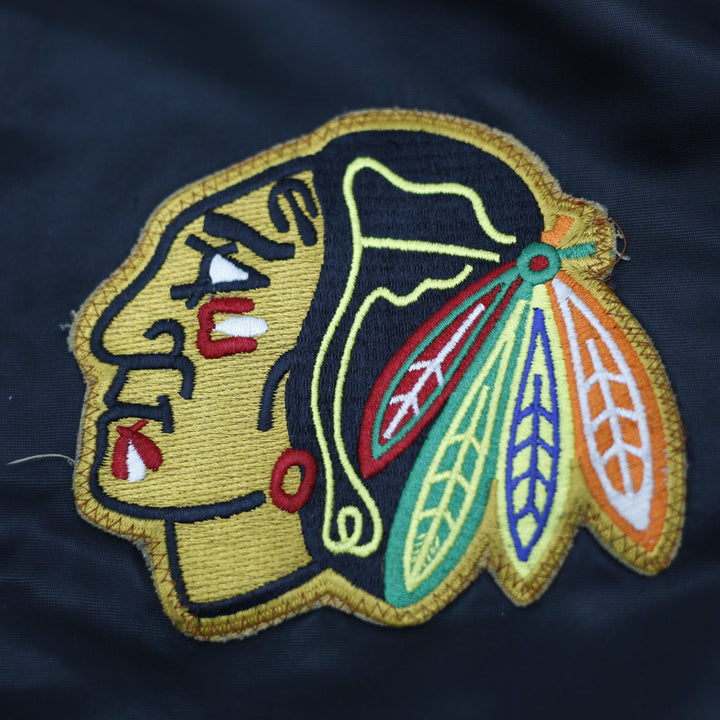 Vintage 1980s Chicago Blackhawks Starter Satin Varsity Jacket Size L