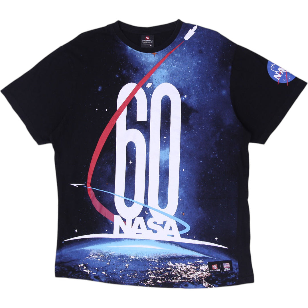 Y2K Mens Southpole NASA 60th Anniversary Space Galaxy T-Shirt Size XL
