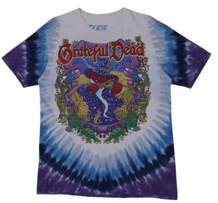 Vintage 00s Grateful Dead Terrapin Moon Liquid Wizard Bear T Shirt Size L | Migration_T-Shirts | Fashion Rerun
