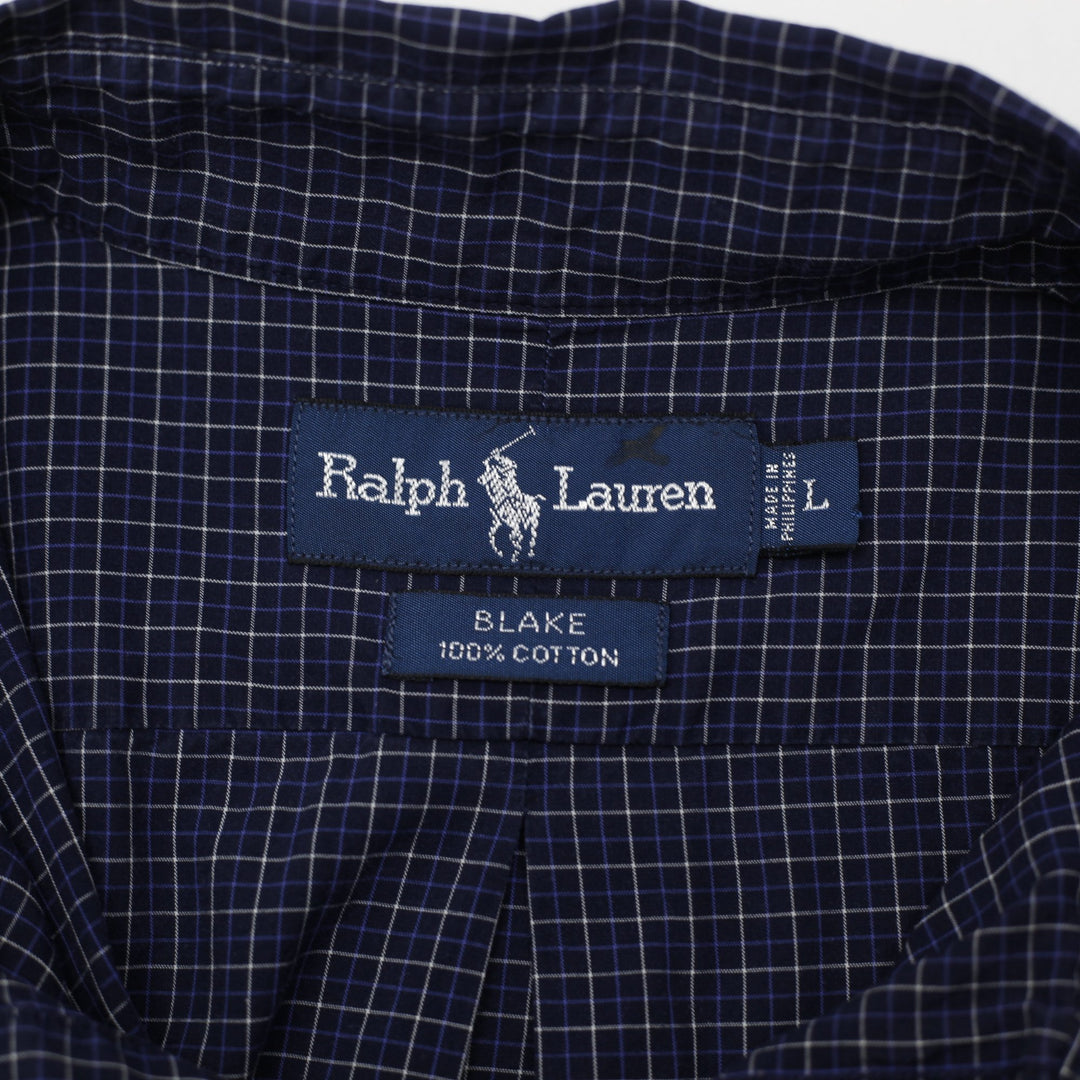 Mens Ralph Lauren Gingham Classic Fit Short Sleeve Shirt Size L