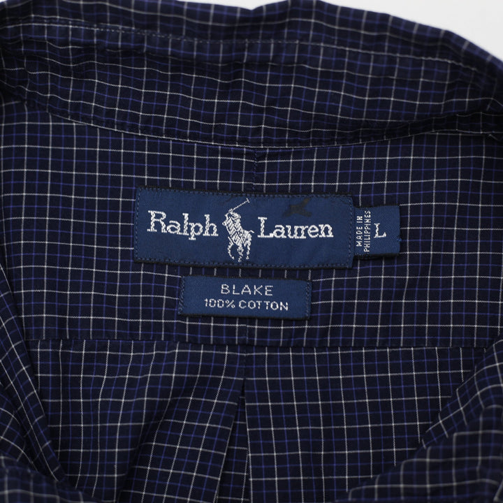 Mens Ralph Lauren Gingham Classic Fit Short Sleeve Shirt Size L