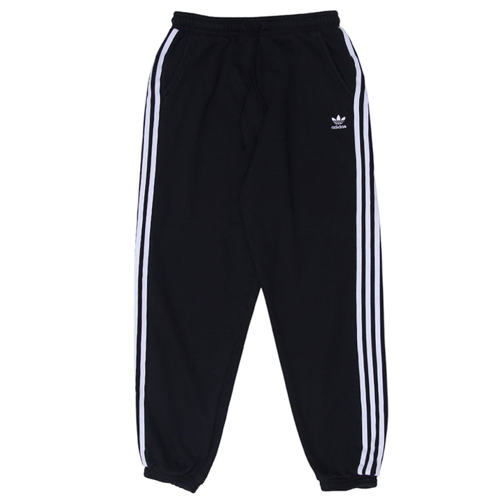 Ladies Adidas Originals Embroidered White Stripes Black Jogger Pants - Fashion Rerun Vintage Migration_Pants