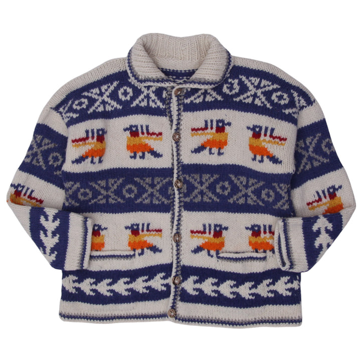 Vintage Ladies Pachamama 90s Bird Motif Cardigan Sweater
