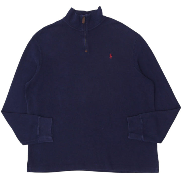 Mens Polo Ralph Lauren Navy Quarter Zip Sweater Size XL | Migration_Knitwear & Sweaters RL Collection | Fashion Rerun