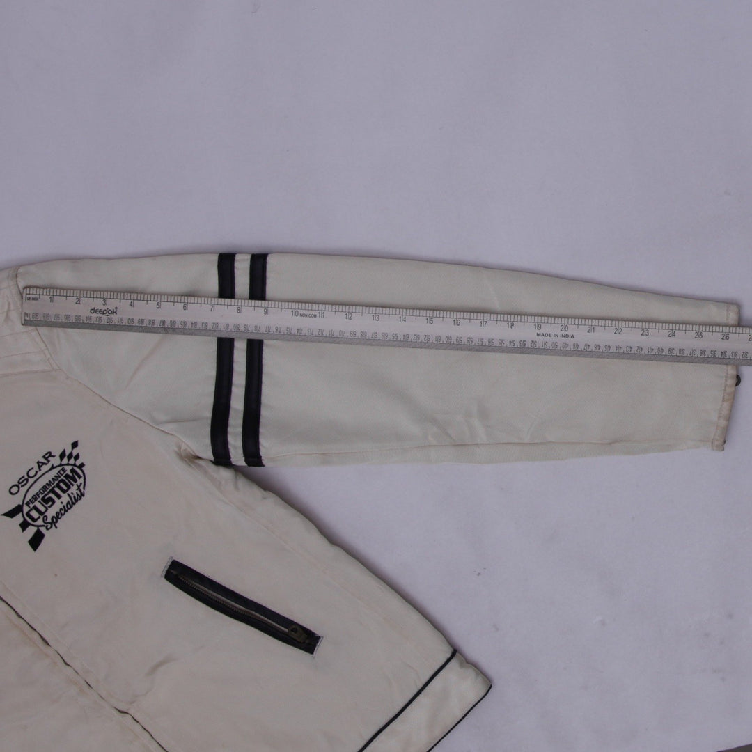 Vintage Mens Oscar Leopold Moto Bomber Custom Garage Racing Jacket Size M