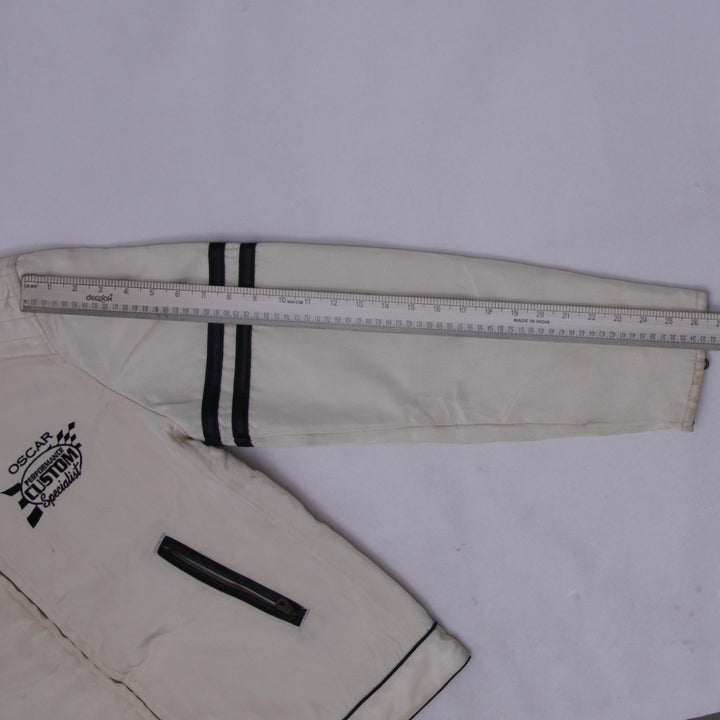 Vintage Mens Oscar Leopold Moto Bomber Custom Garage Racing Jacket Size M