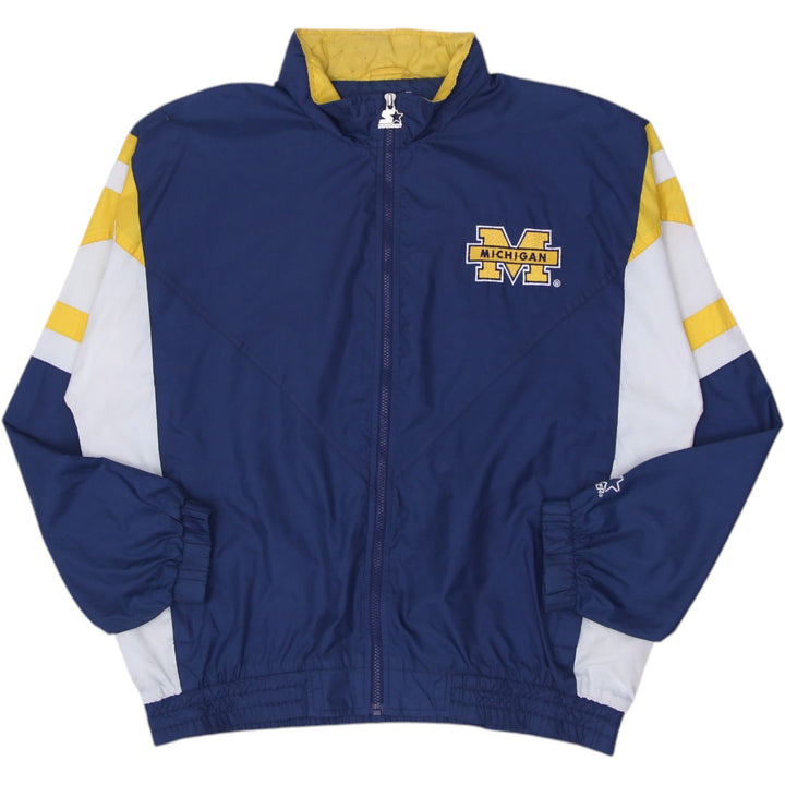 Vintage 90s Starter Michigan Wolverines NCAA Jacket Navy Yellow L | Migration_Jackets | Fashion Rerun
