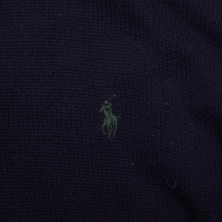 Vintage Mens Polo Ralph Lauren Cotton Button Collar Sweater Size M