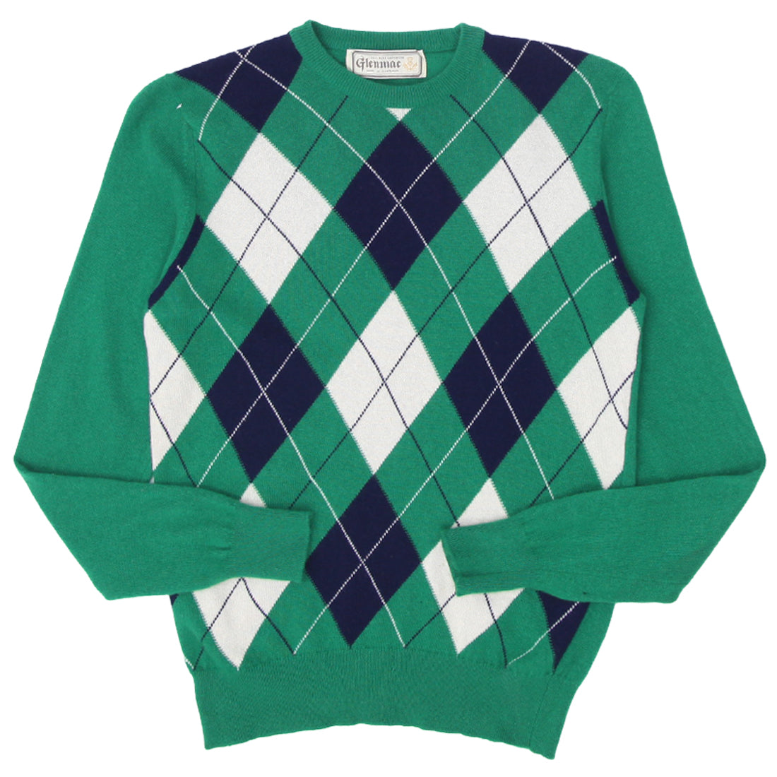 Shop Vintage Glenmac 100 % Pure Cashmere Argyle Sweater Made In