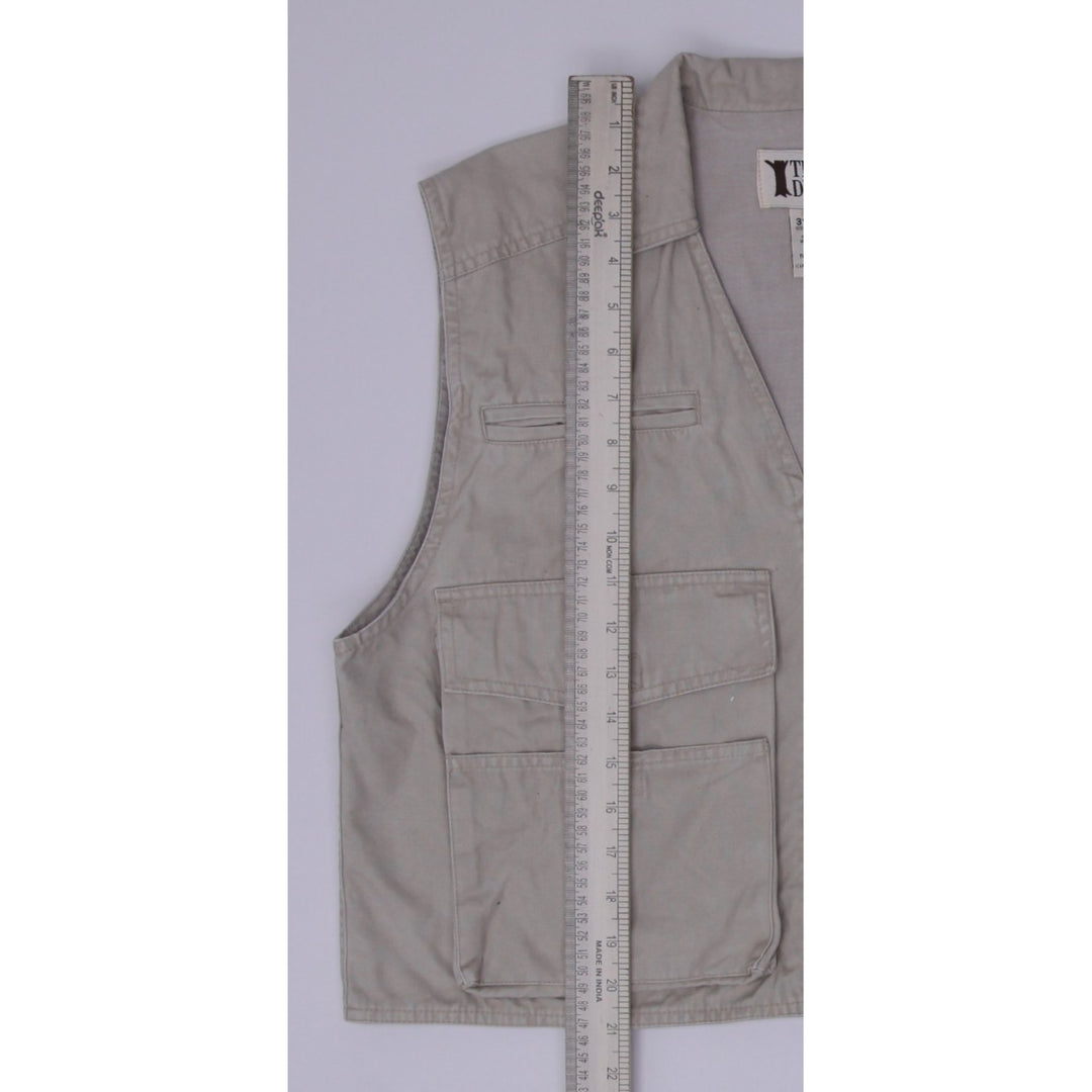 Vintage 90s Trail Designs Cotton Workwear Utility Vest Size L