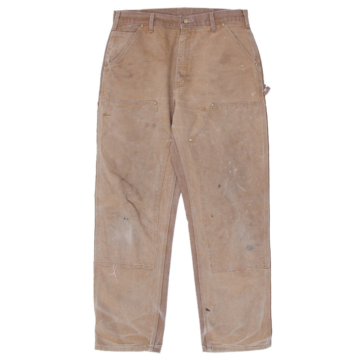 Mens B01 BRN Dungaree Fit Carhartt Double Knee Pants