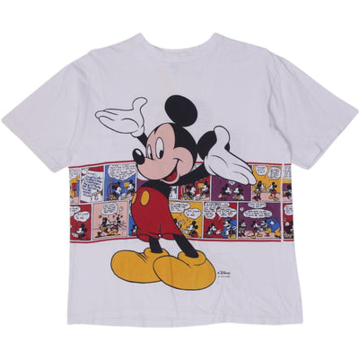 Vintage 90s Disney Mickey Mouse AOP Single Stitch T-Shirt Made In USA Size L | Migration_T-Shirts | Fashion Rerun