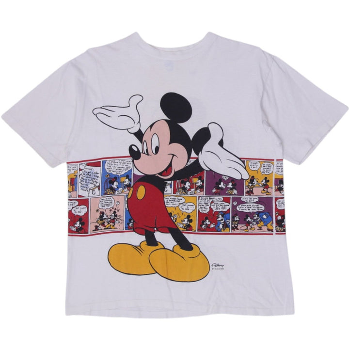 Vintage 90s Disney Mickey Mouse AOP Single Stitch T-Shirt Made In USA Size L | Migration_T-Shirts | Fashion Rerun