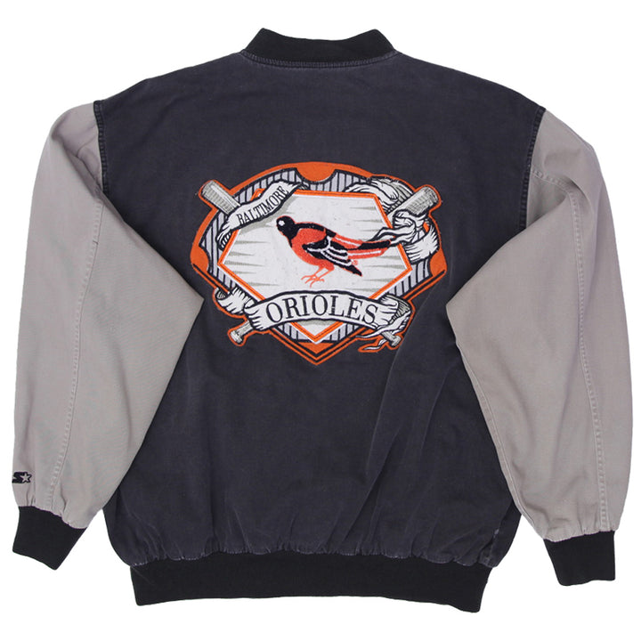 Vintage Genuine Merchandise By Starter Baltimore Oriole Black Gray Jacket Mens