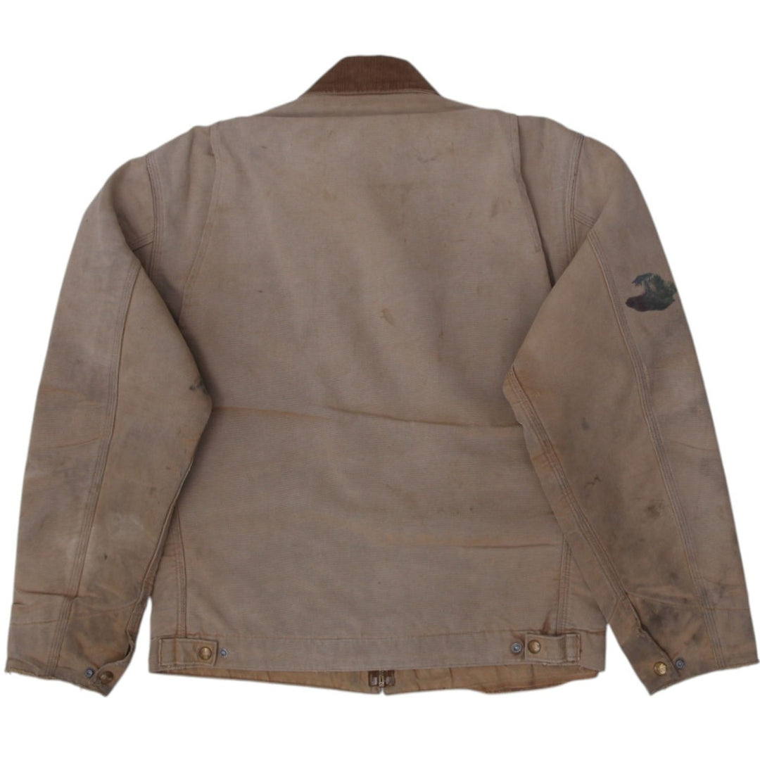 Vintage Carhartt Detroit Blanket Lined Canvas Stained Distressed Jacket | Migration_Jackets - Side View | Fashion Rerun