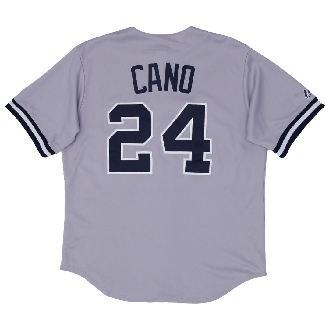 Vintage New York Yankees Cano 24 Majestic MLB Jersey Gray Size Large - Fashion Rerun Vintage Migration_Jersey