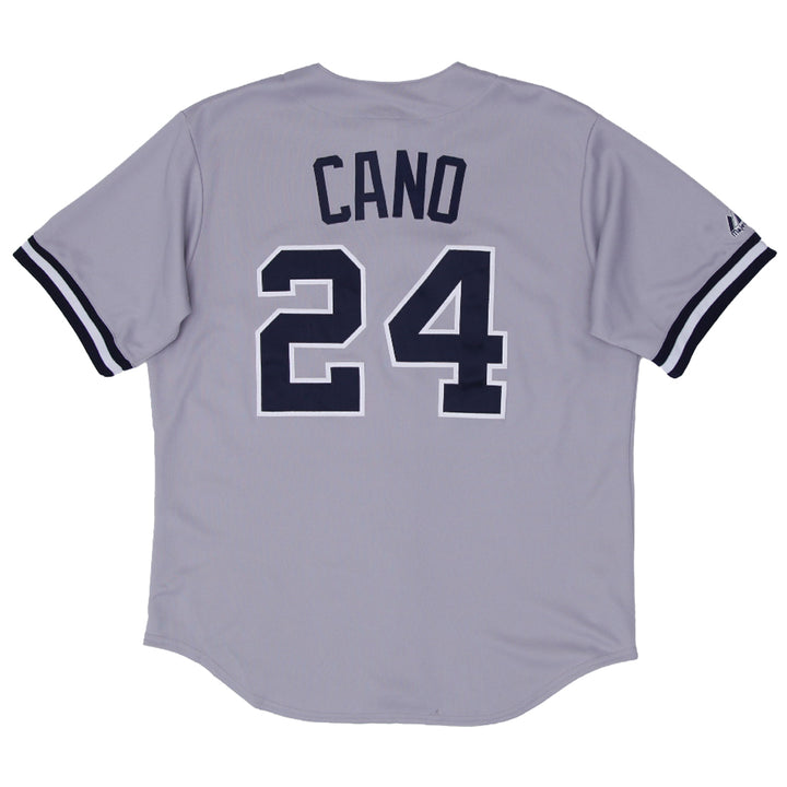 Vintage New York Yankees Cano 24 Majestic MLB Jersey Gray Size Large - Fashion Rerun Vintage Migration_Jersey