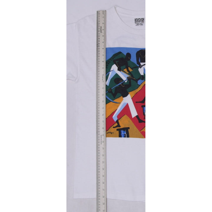 Vintage 1993 Wildwood Productions Jacob Lawrence Artist South African Miners T-Shirt Single Stitch Made In US | Fashion Rerun