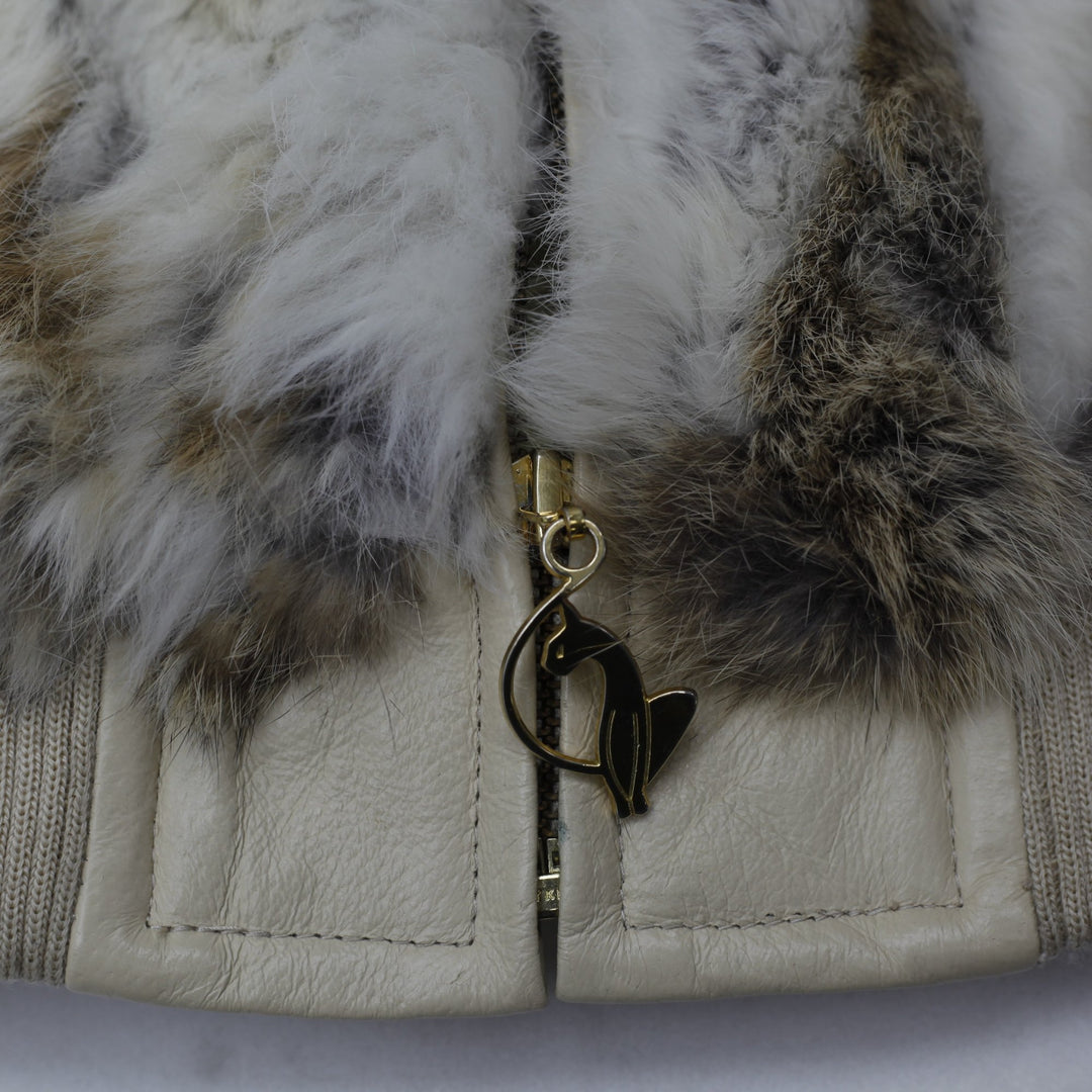 Vintage Baby Phat by Kimora Lee Simmons. Genuine Rabbit Fur Bomber Luxury Streetwear Jacket | Migration_Fur A | Fashion Rerun