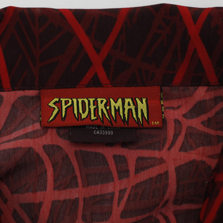 Youth Boys Spiderman Pattern Polyester Graphic Shirt Size 16