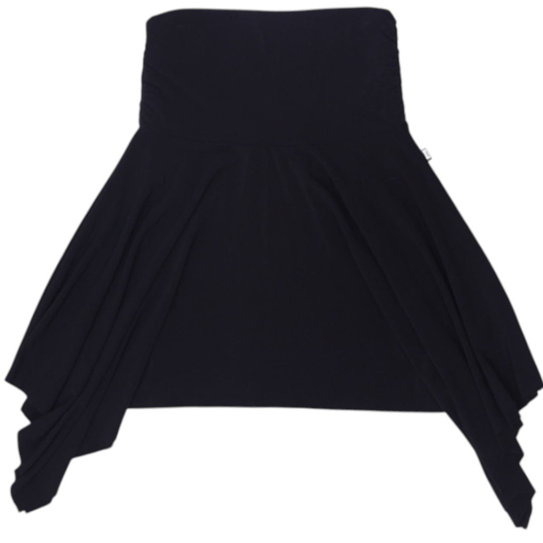 Y2K Ladies Black Hanky Style Midi Skirt