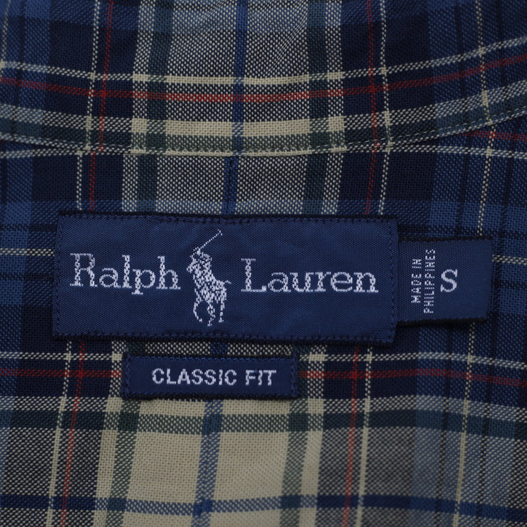 Mens Ralph Lauren Classic Fit Plaid Long Sleeve Shirt Size S