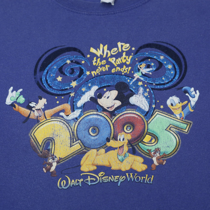 Vintage Mens Walt Disney World "Where the Party Never Ends!" 2005
