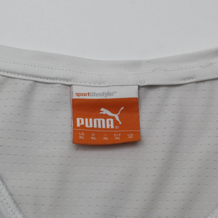 Mens Puma Italy Soccer Jersey White Pinstripe Dry Cell