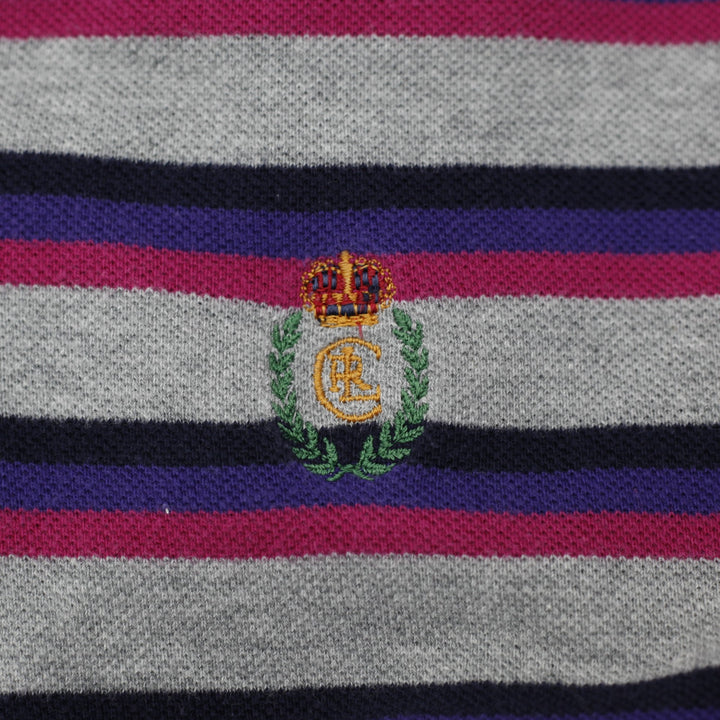Mens Chaps Ralph Lauren Striped Polo T-Shirt Size L