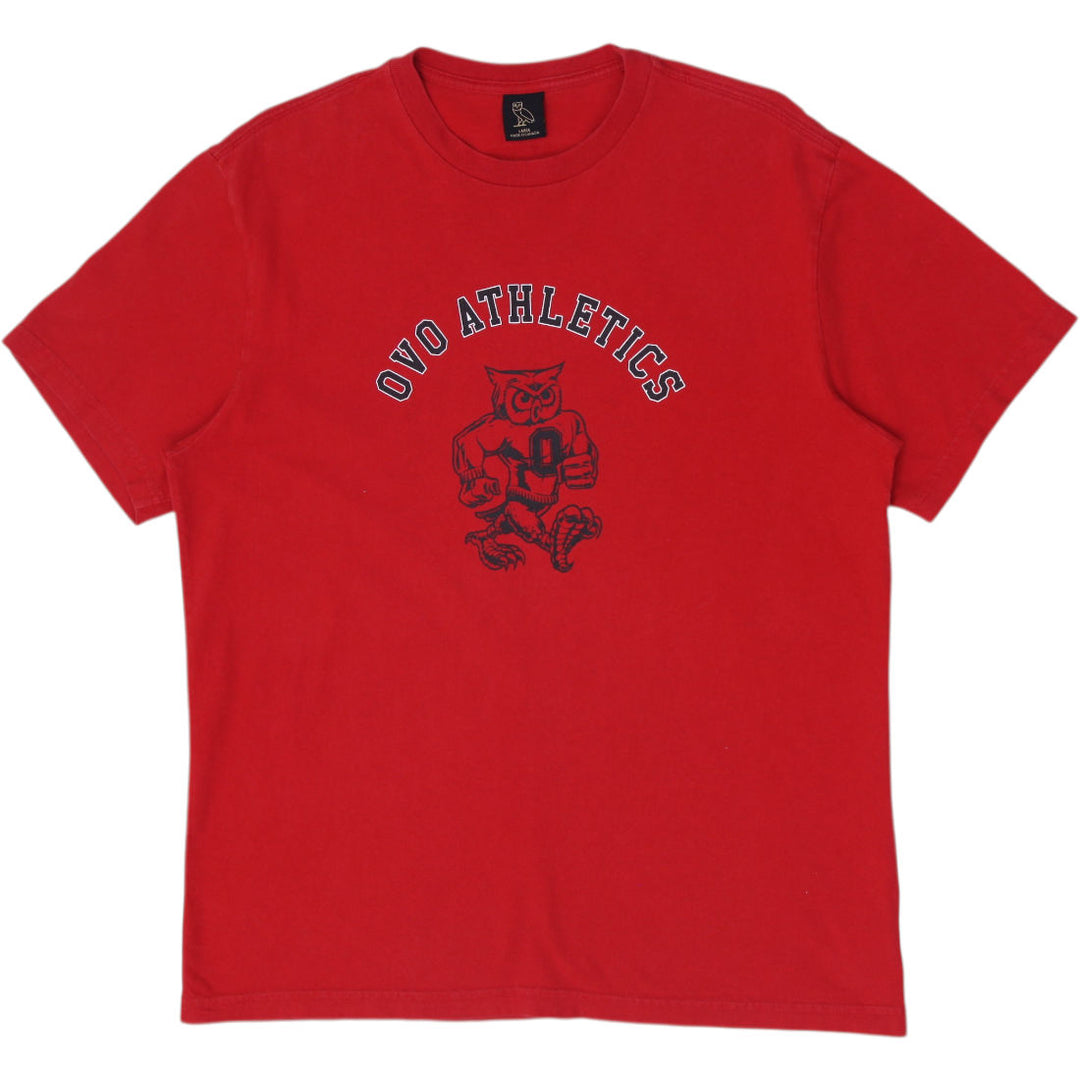 Mens OVO Athletics Red Short Sleeve T-Shirt Size Large