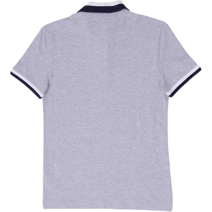 Mens Lacoste Heather Grey Colorblock Collar Slim Fit Polo T-Shirt Size S