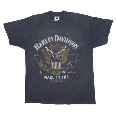 Vintage Harley Davidson Made In The USA T-Shirt Single Stitch Black SSI XL - Migration_T-Shirts - B2G1, Category_Default Category/VINTAGE, Category_Default Category/VINTAGE/MEN