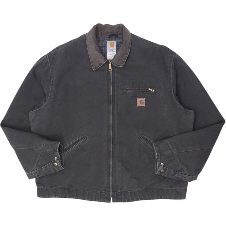 Vintage Mens Carhartt Detroit Jacket Green Workwear Canvas Full Zip | Migration_Jackets | Fashion Rerun
