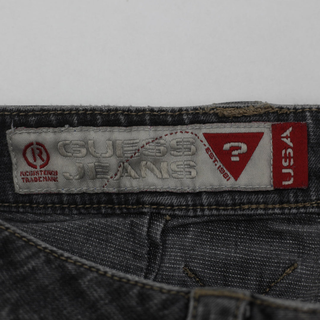 Y2K Ladies GUESS Jeans Front Seam Flared Denim Jeans Size 32