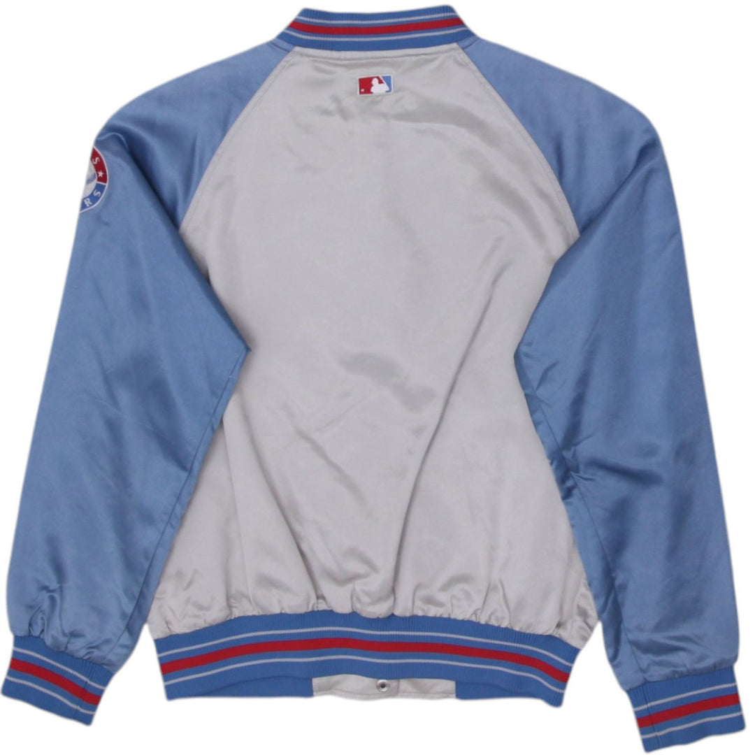 Vintage Ladies Texas Rangers Satin Varsity Snap Button Jacket