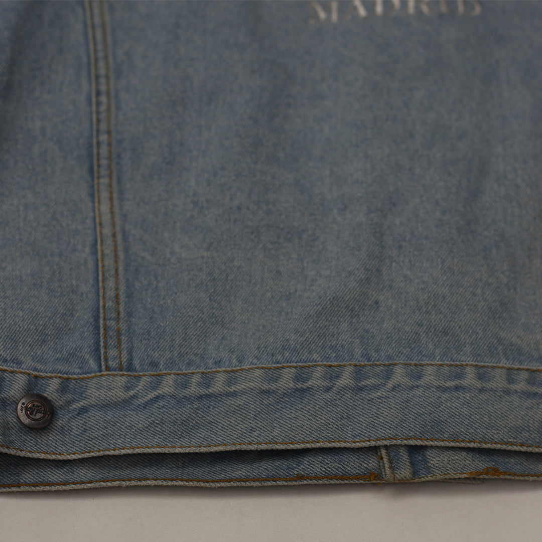 Vintage Hard Rock Café Madrid Embroidered Denim Jacket - Fashion Rerun Vintage Migration_Jacket