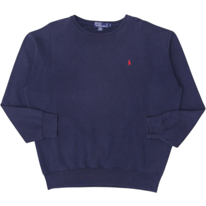 Vintage Mens Polo Ralph Lauren Sweatshirt Navy Blue Logo L | Migration_Sweatshirt | Fashion Rerun