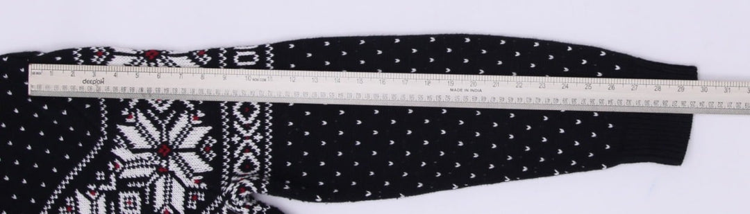 Mens Polo Ralph Lauren Cotton Cashmere Snowflake Cardigan Black Size XL